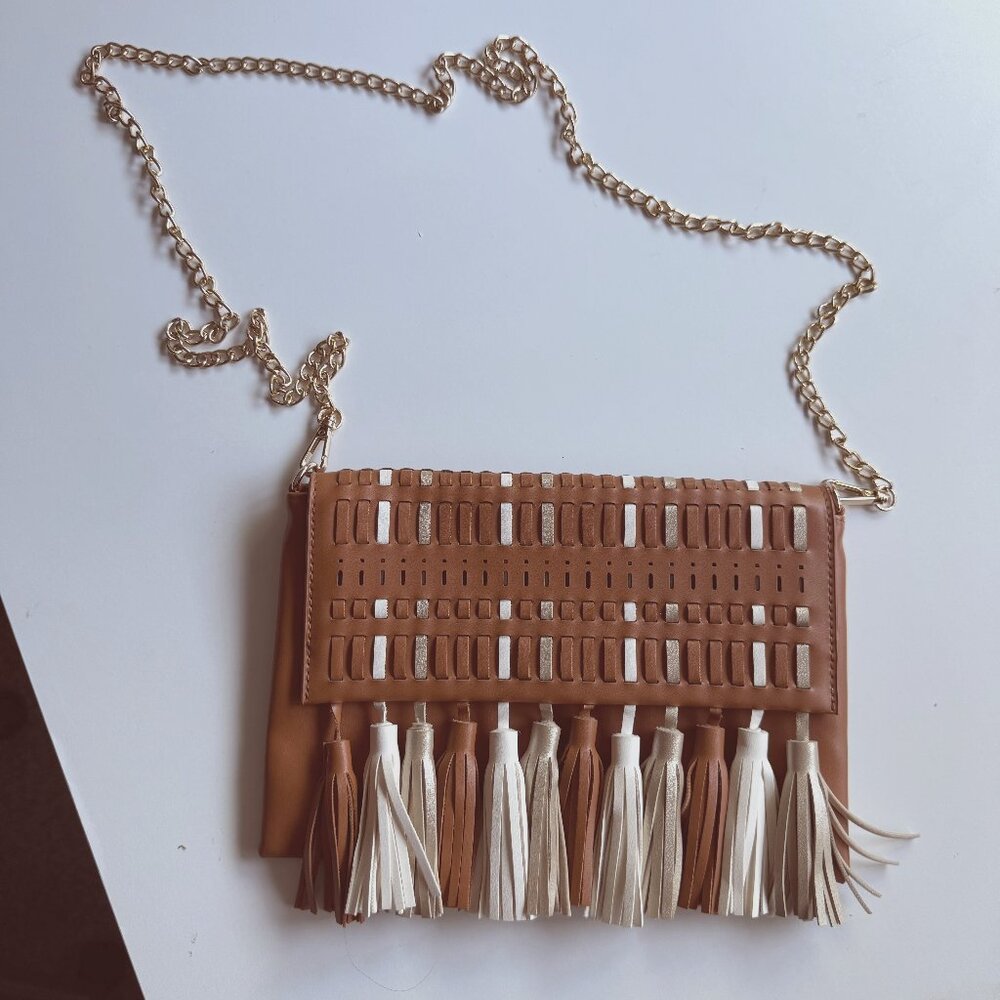 Vegan Leather Crossbody / Clutch Bag